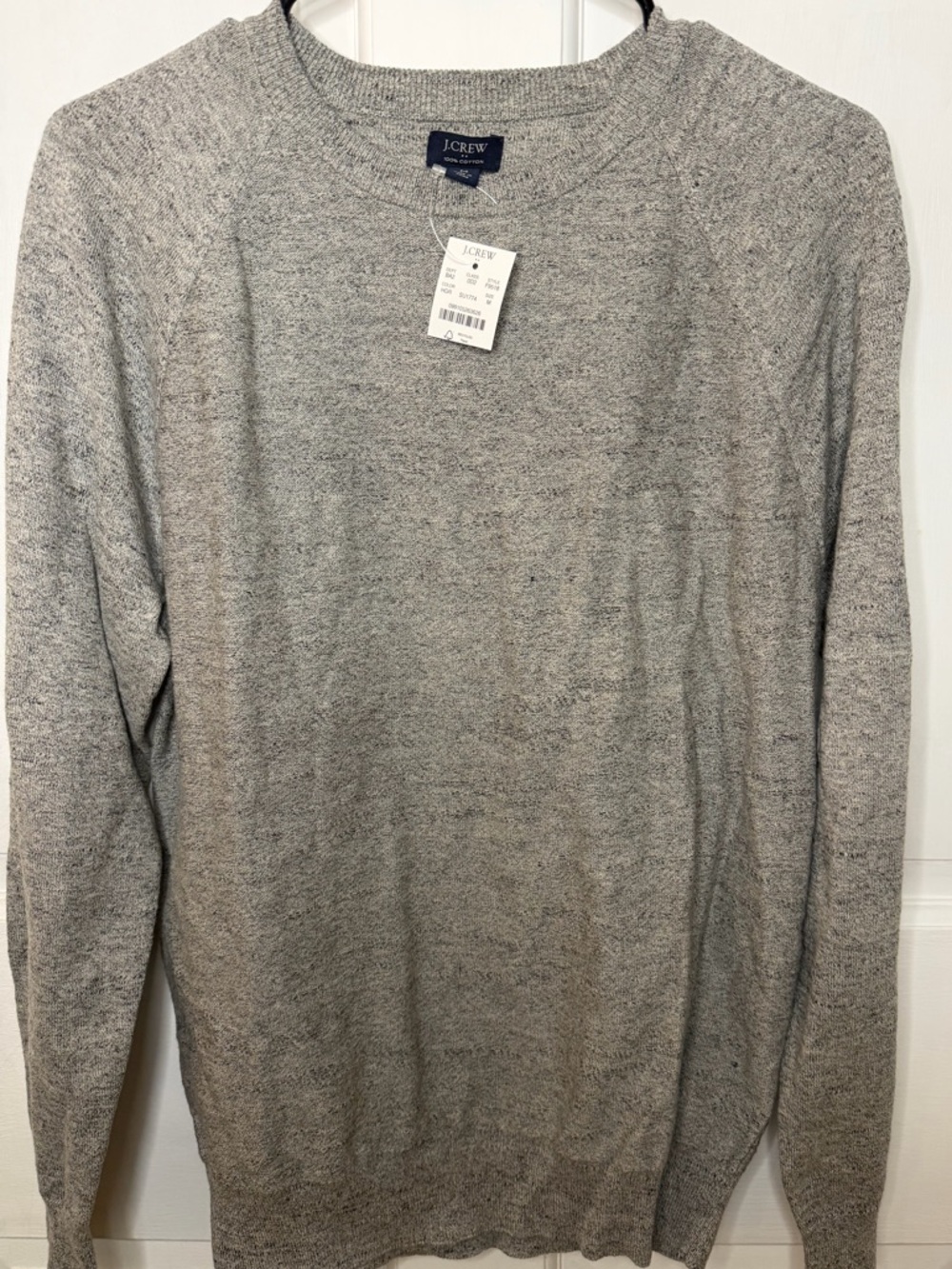 J.Crew Heather Gray Crewneck Sweater 100% Cotton